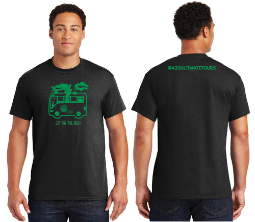 Get on the Bus Green Logo T-Shirt