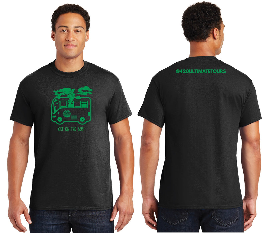 Get on the Bus Green Logo T-Shirt